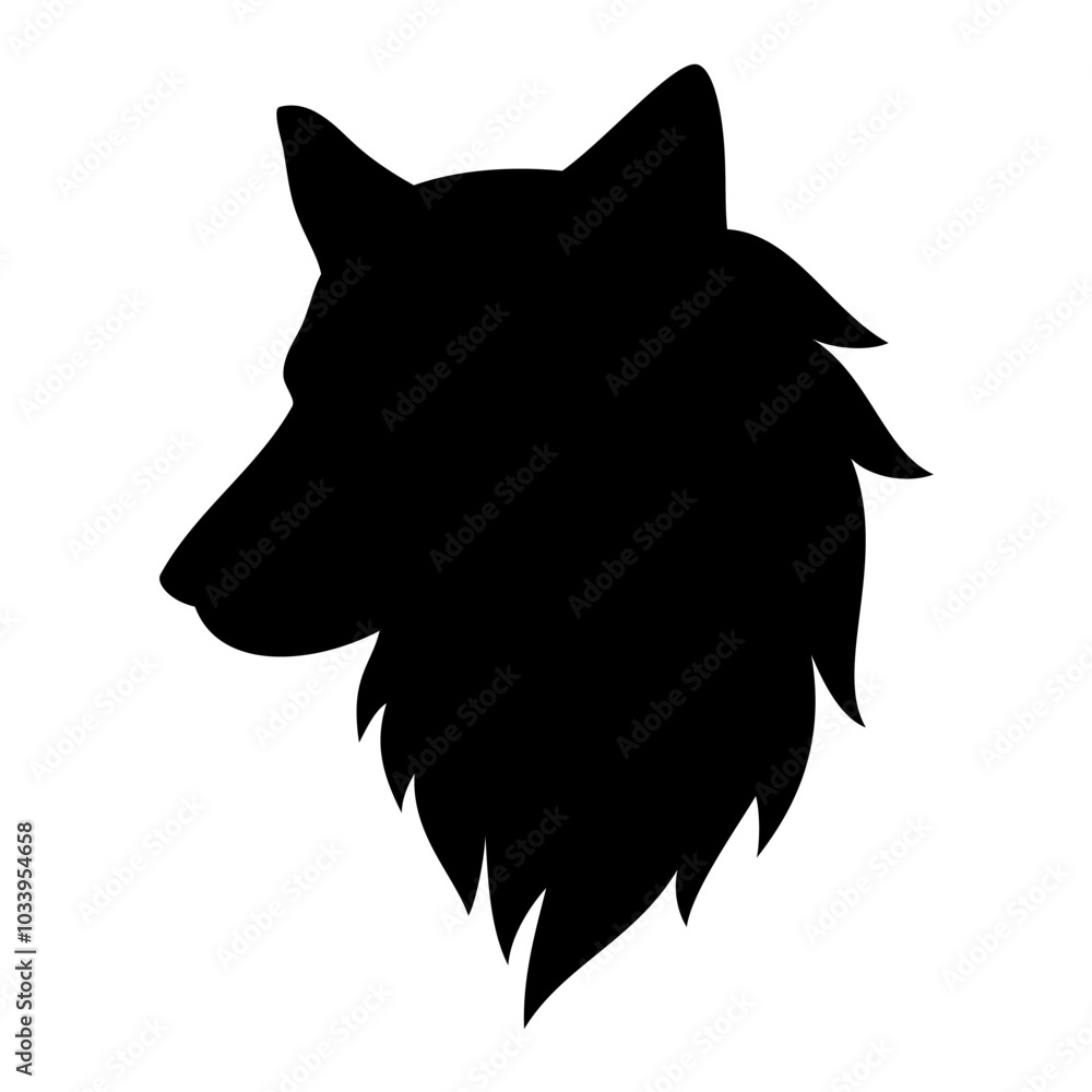 Obraz premium Wolf head animal silhouette. Vector image