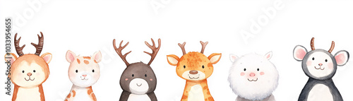 Explore the charm of these delightful animal characters each uniquely designed with playful expressions and vibrant colors perfect for children's decor and storytelling photo