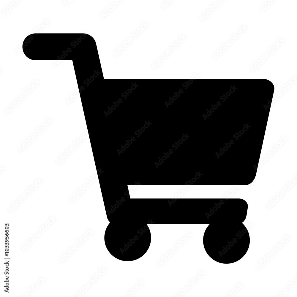 Shopping cart silhouette. Vector image Shopping cart silhouette. Vector image