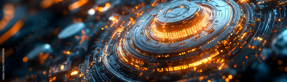AI Orchestrated Circular Economy System: Close-Up of AI Processor Coordinating Material Flow Stages Transitioning from Linear to Circular Economic Model in Photo Stock Concept AI Orchestrated Circular Economy System: Close-Up of AI Processor Coordinating Material Flow Stages Transitioning from Linear to Circular Economic Model in Photo Stock Concept