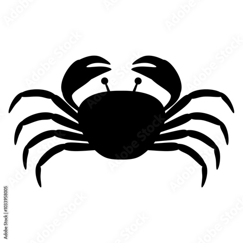 Crab animal silhouette. Vector image