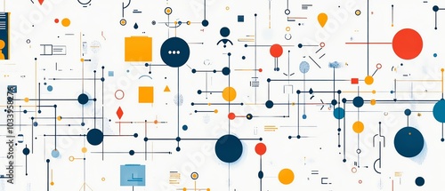 Intricate illustration of a messy organizational structure