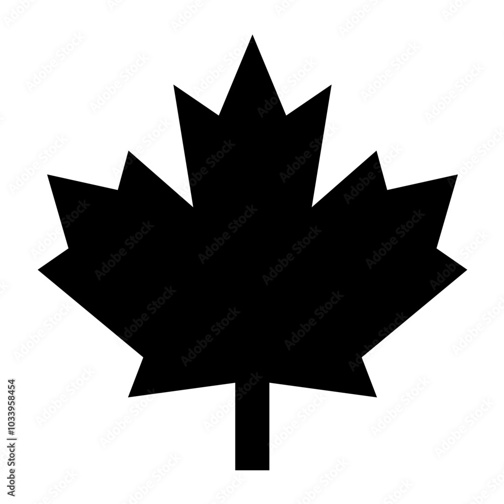 Maple leaf silhouette. Vector image Maple leaf silhouette. Vector image