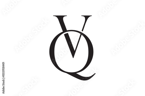 Initial letter QV logo design with modern business typography vector template. Creative isolated QV letter logo design