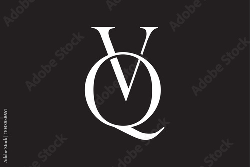 Initial letter QV logo design with modern business typography vector template. Creative isolated QV letter logo design
