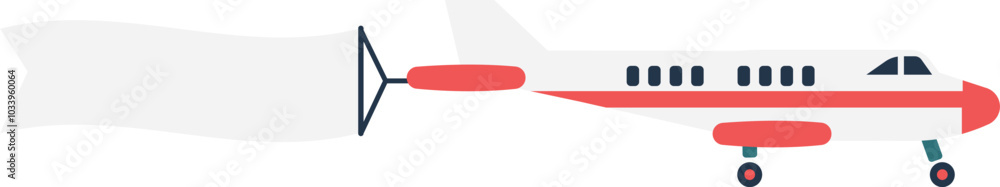 Airplane flying with blank banner. Advertising empty template Airplane flying with blank banner. Advertising empty template