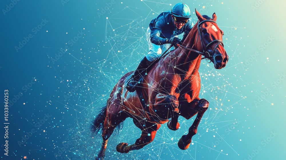 Fototapeta premium Dynamic Horse Racing Imagery