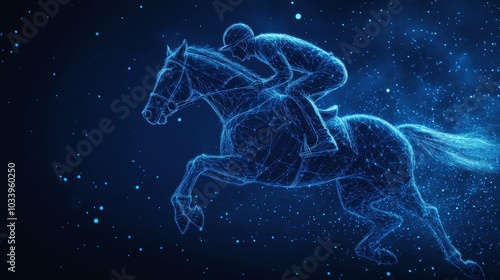 Wallpaper Mural Digital Horse and Rider Illustration Torontodigital.ca