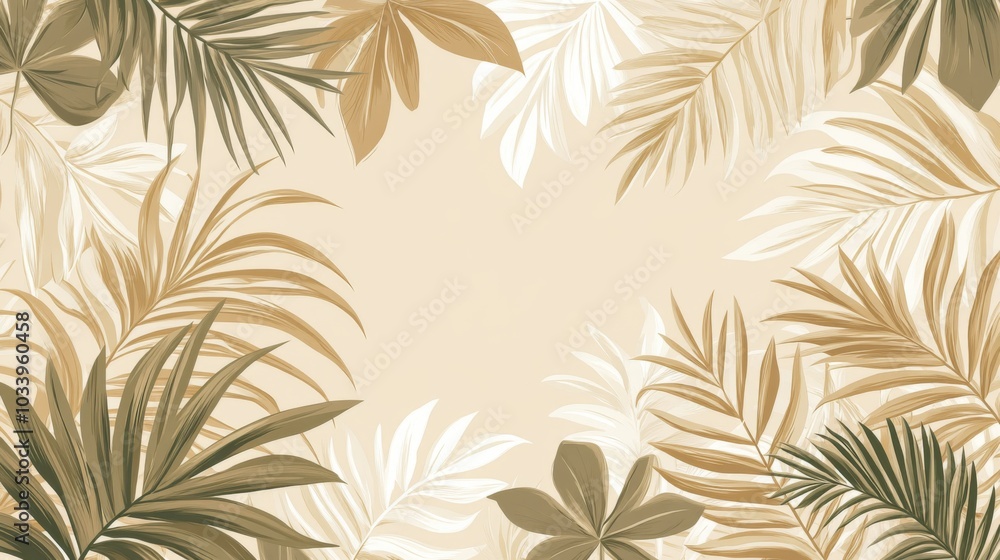 Tropical Leaves Pattern Background Tropical Leaves Pattern Background