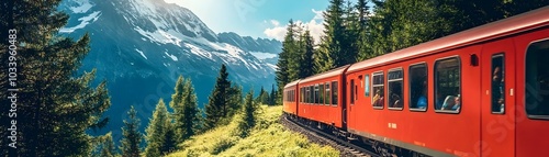 Scenic Train Traveling Thro...