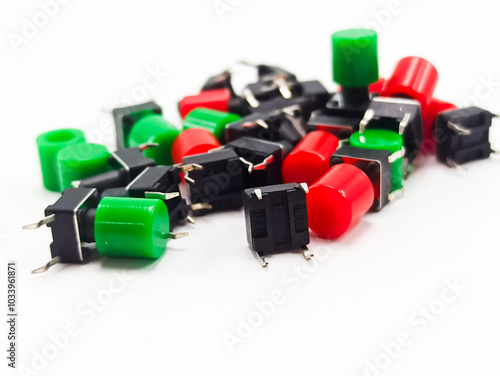 photo of micro switch which is often used in electronic components
 photo