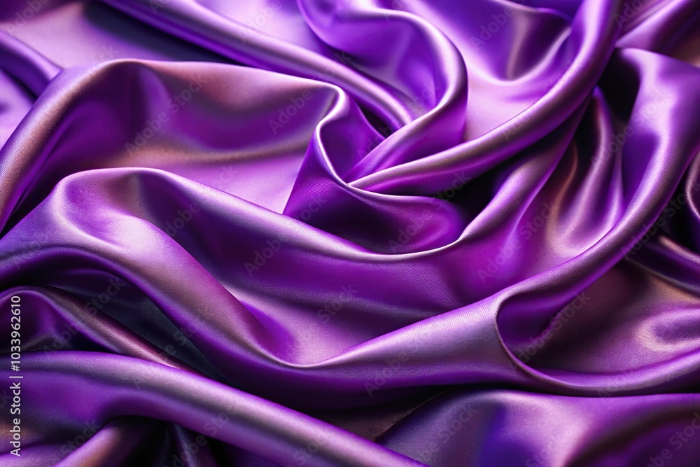 Fototapeta premium Abstract purple satin wave background with a light fabric texture