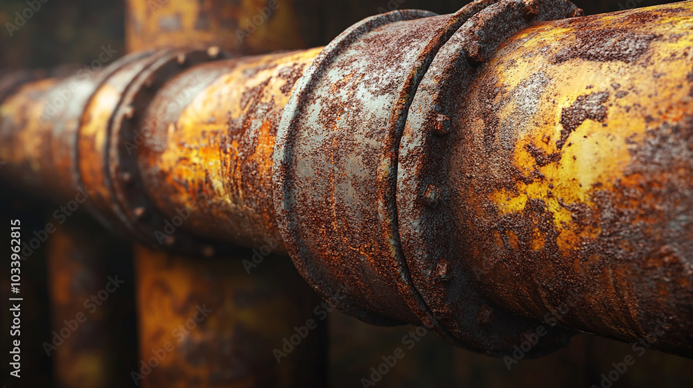 Corroded Industrial Pipe Scene Corroded Industrial Pipe Scene