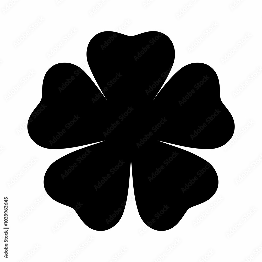Five leaf clover silhouette. Design image Five leaf clover silhouette. Design image