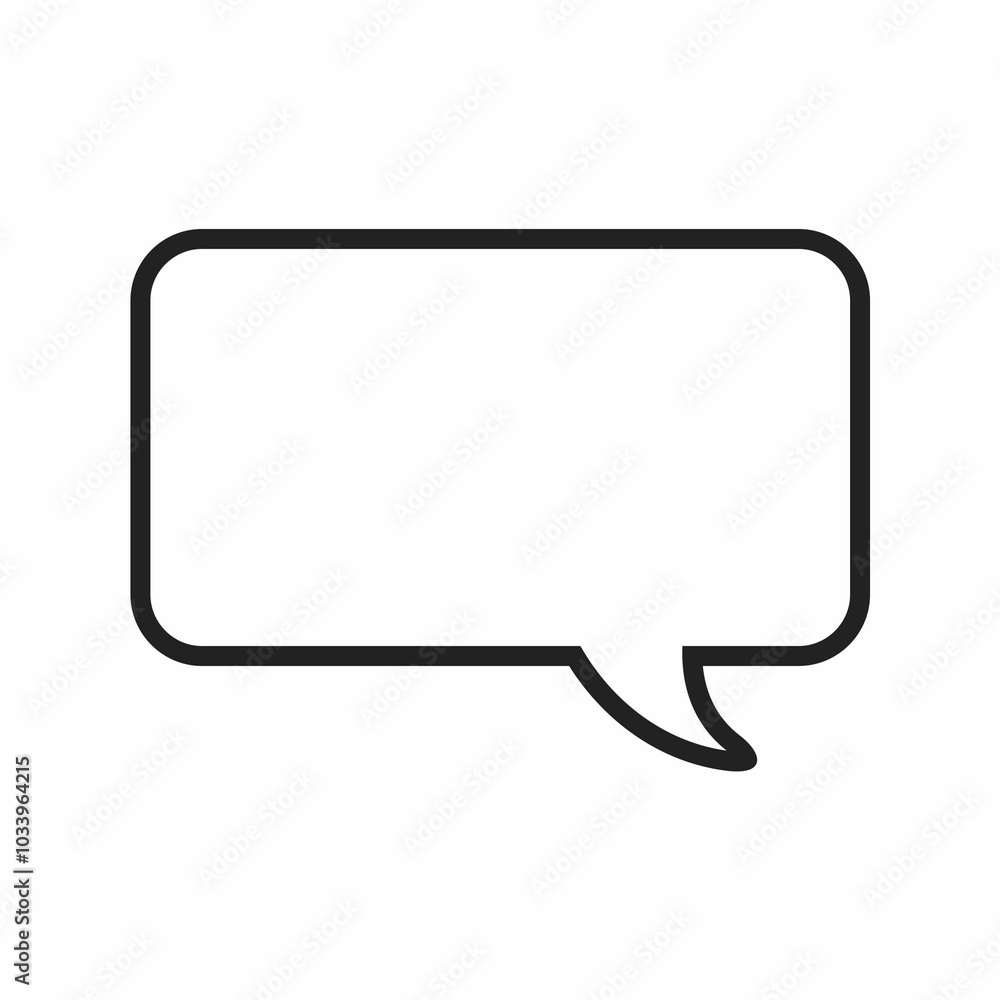 Speech bubble icon. Flat image Speech bubble icon. Flat image