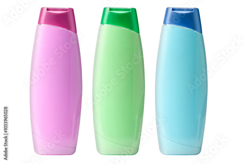 Plastic bottle shampoo isolated