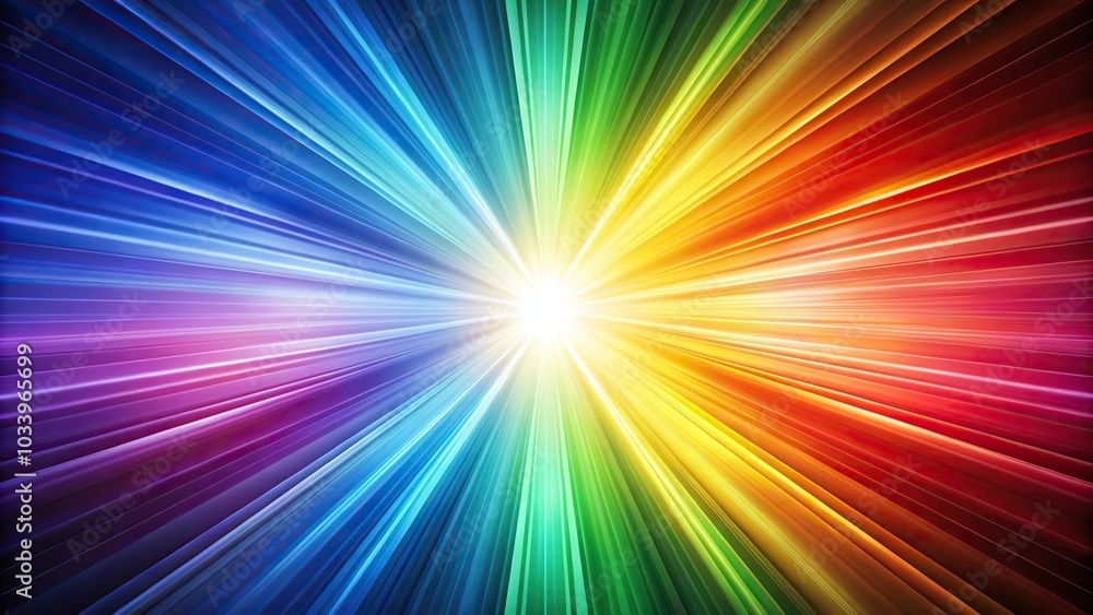 Obraz premium Abstract rainbow background with light burst