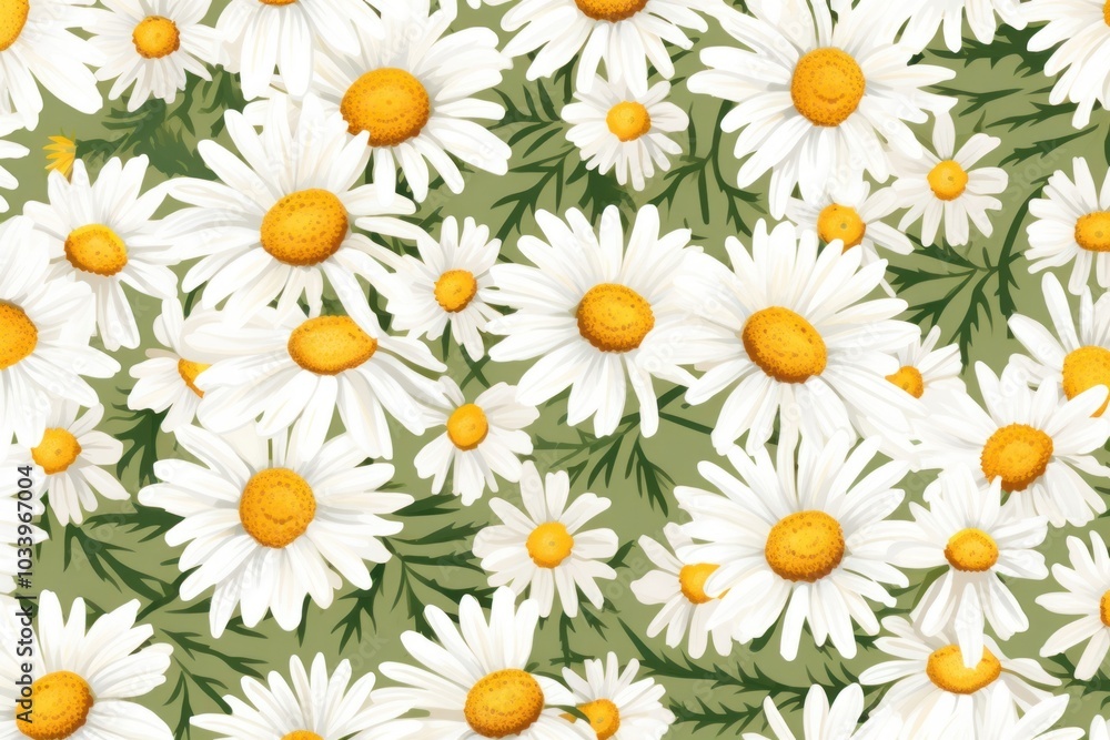 Daisy vector background pattern outdoors. Daisy vector background pattern outdoors.