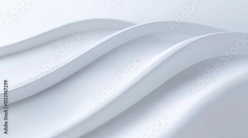 Abstract White Curves