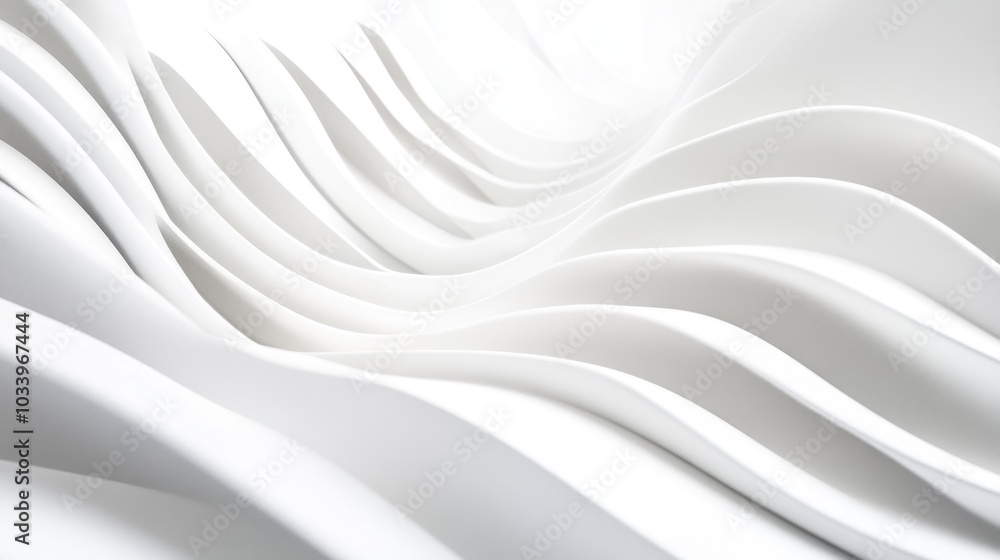 Obraz premium Abstract White Waves