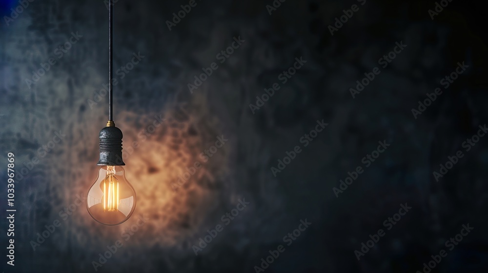 Dark empty room with single flickering light bulb casting long shadows, emphasizing absence of power and eerie atmosphere, minimalist setting with focus on light bulb's glow. Dark empty room with single flickering light bulb casting long shadows, emphasizing absence of power and eerie atmosphere, minimalist setting with focus on light bulb's glow.