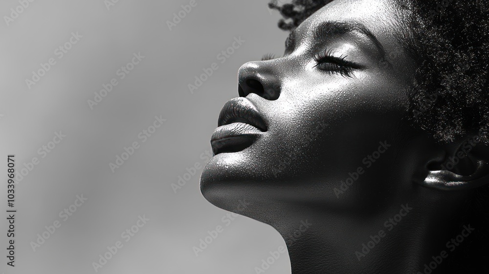 A serene portrait of a woman basking in light and tranquility. A serene portrait of a woman basking in light and tranquility.