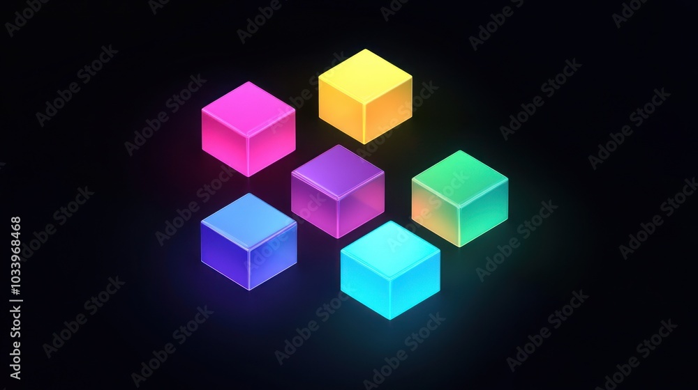 Abstract Colorful Cubes Abstract Colorful Cubes