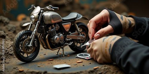 person on motorcycle