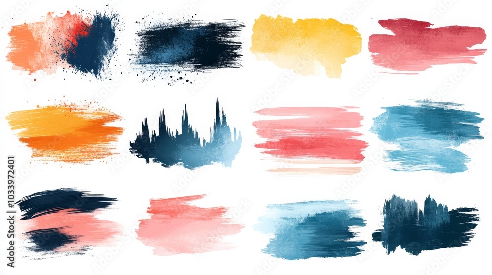 Abstract Brush Strokes Collection Abstract Brush Strokes Collection