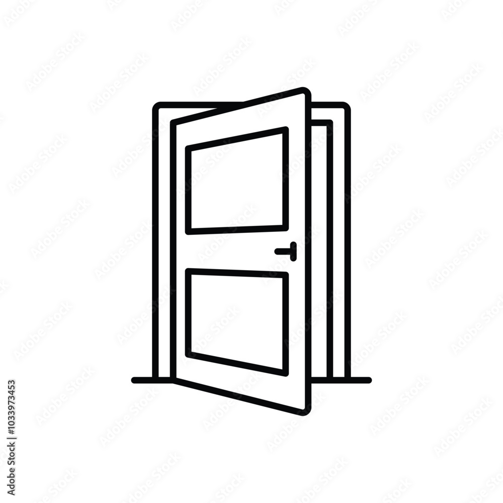 Door vector icon stock illustration Door vector icon stock illustration