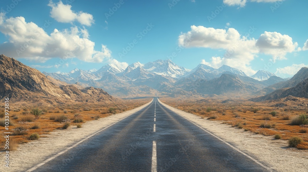 Open Road to Mountains Open Road to Mountains