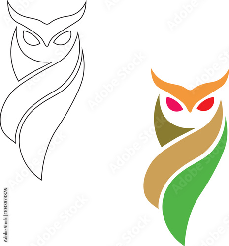 owl and butterfly