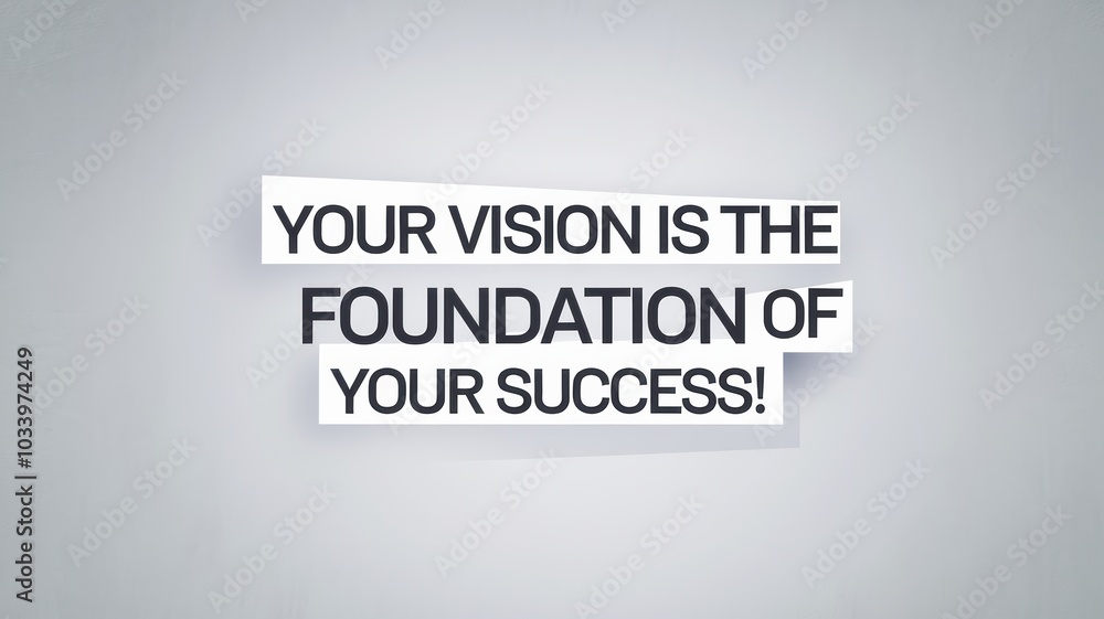 Motivational Quote: Your Vision is the Foundation of Your Success - Ideal for Inspiration and Personal Growth Content Motivational Quote: Your Vision is the Foundation of Your Success - Ideal for Inspiration and Personal Growth Content