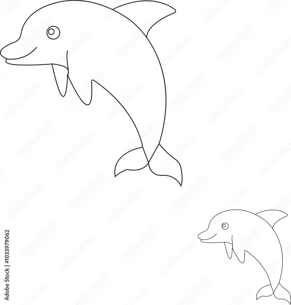 Obraz premium dolphin sketch design 