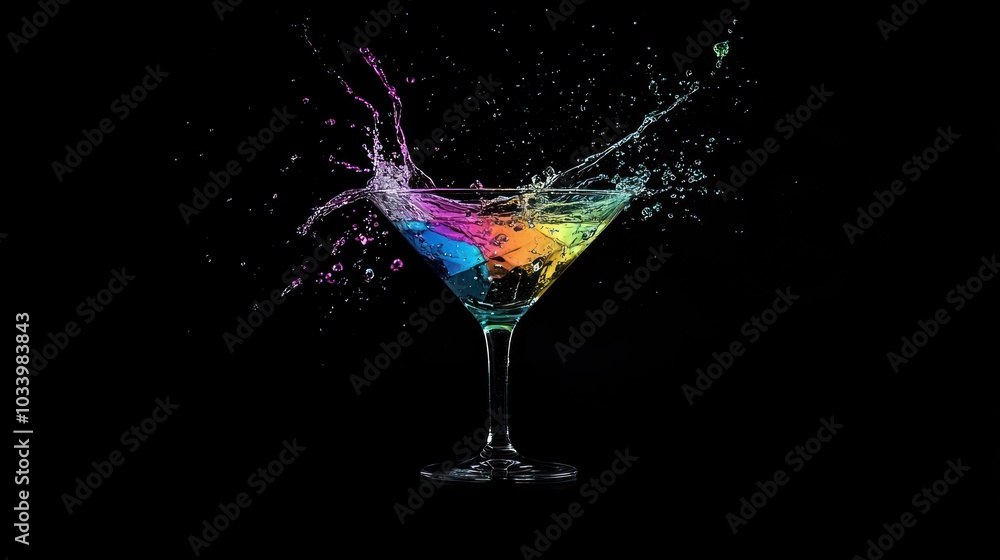 Rainbow Cocktail Splash Rainbow Cocktail Splash
