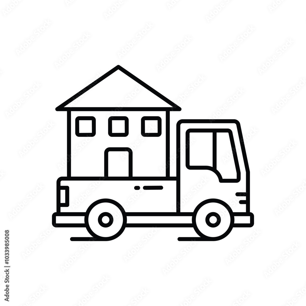 Moving Truck vector icon stock illustration Moving Truck vector icon stock illustration