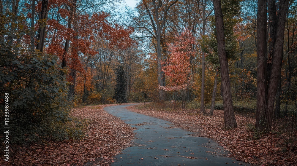 Obraz premium Autumnal Forest Path