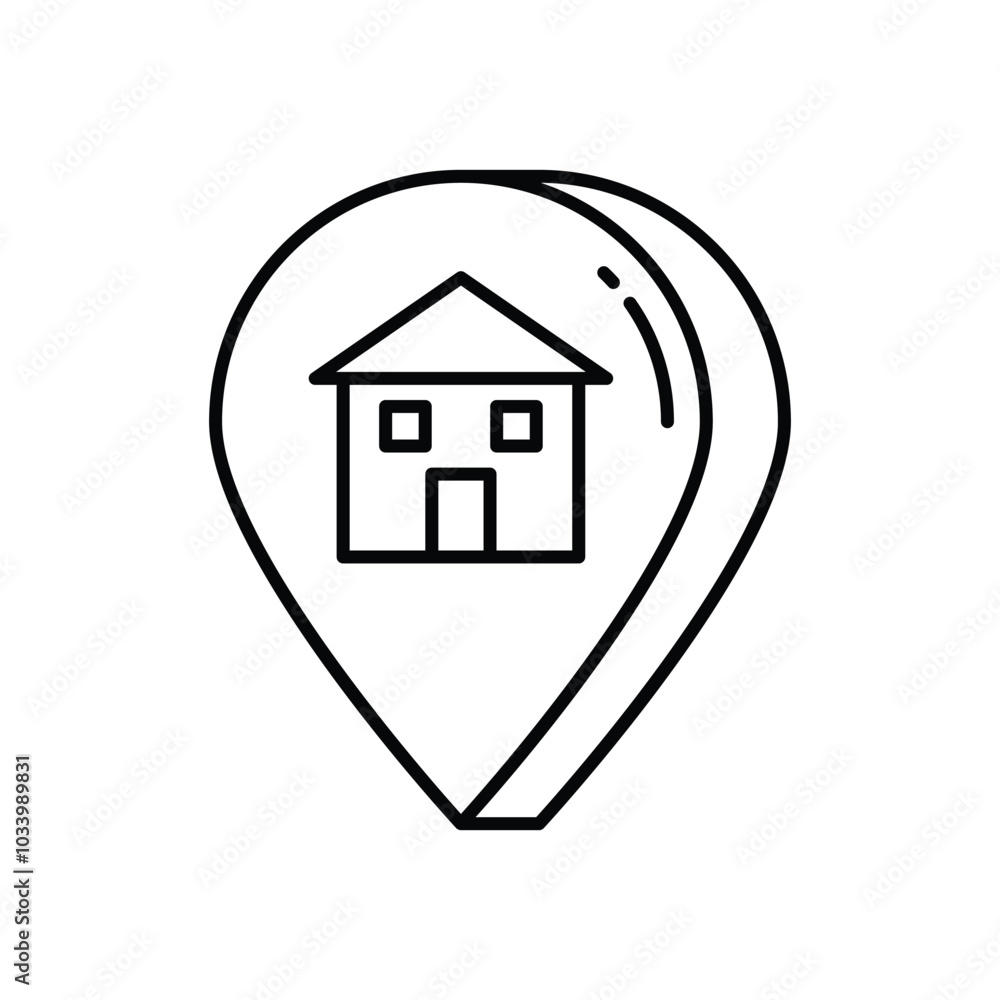 Property Location vector icon stock illustration Property Location vector icon stock illustration