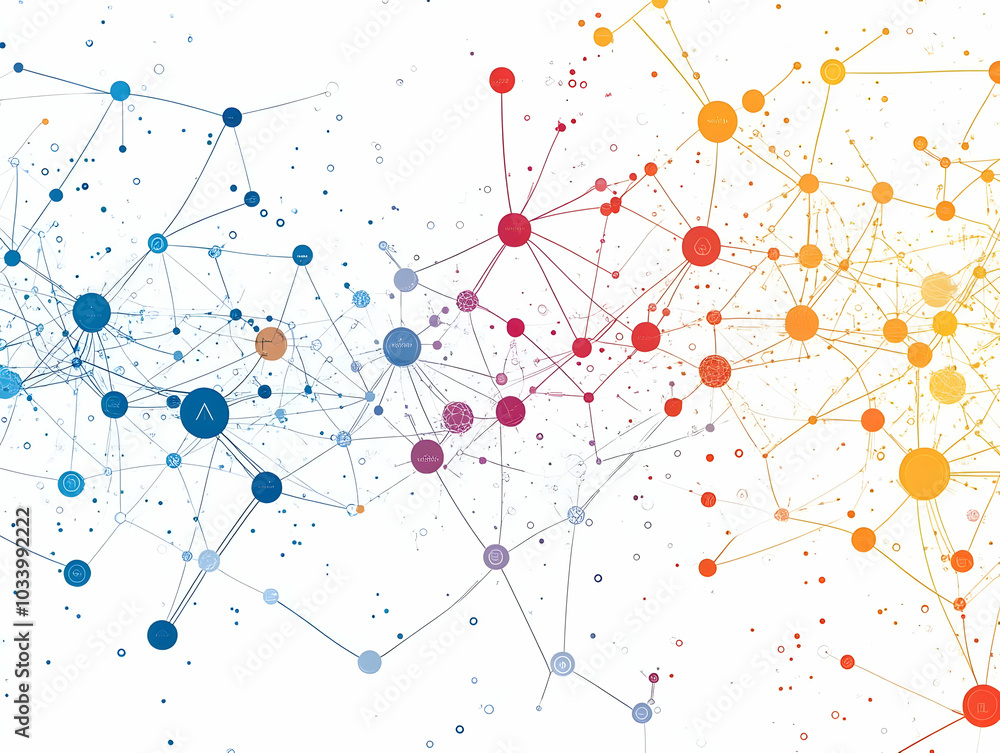 Flat Prediction Neuron Network Concept: Vector Representation of Predictive Algorithms for Elections, Highlighting Data Connections and Processing Nodes in a Simple Flat Style Flat Prediction Neuron Network Concept: Vector Representation of Predictive Algorithms for Elections, Highlighting Data Connections and Processing Nodes in a Simple Flat Style