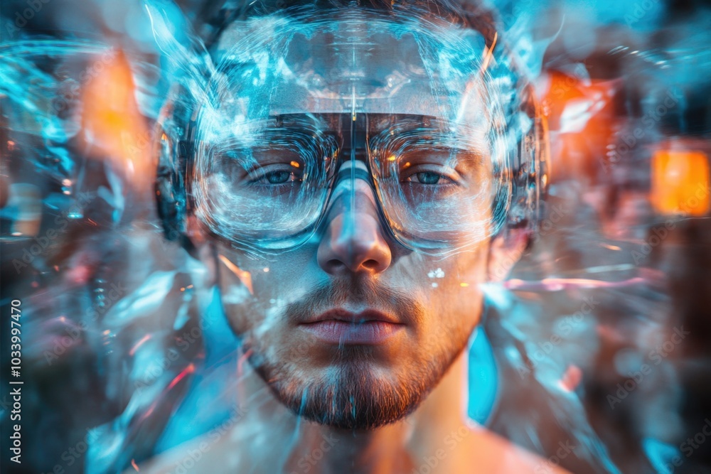 A person wearing glasses has a lot of smoke coming out of their face, conveying a sense of chaos A person wearing glasses has a lot of smoke coming out of their face, conveying a sense of chaos