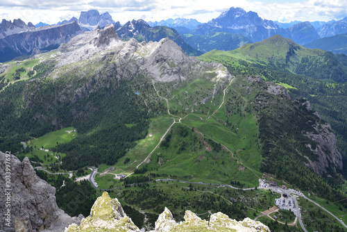 View from above on the Dolomites photo