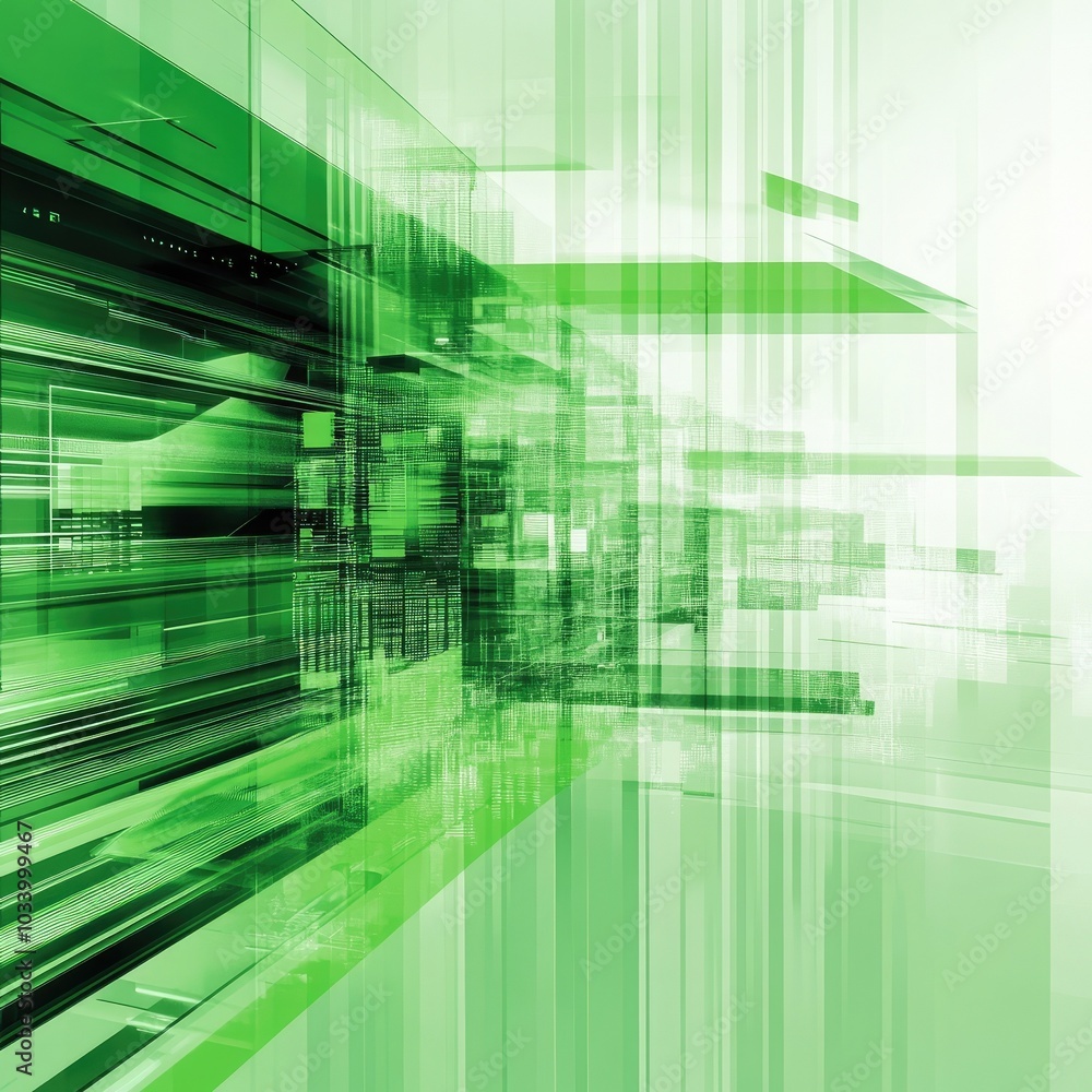 Abstract green digital grid design Abstract green digital grid design