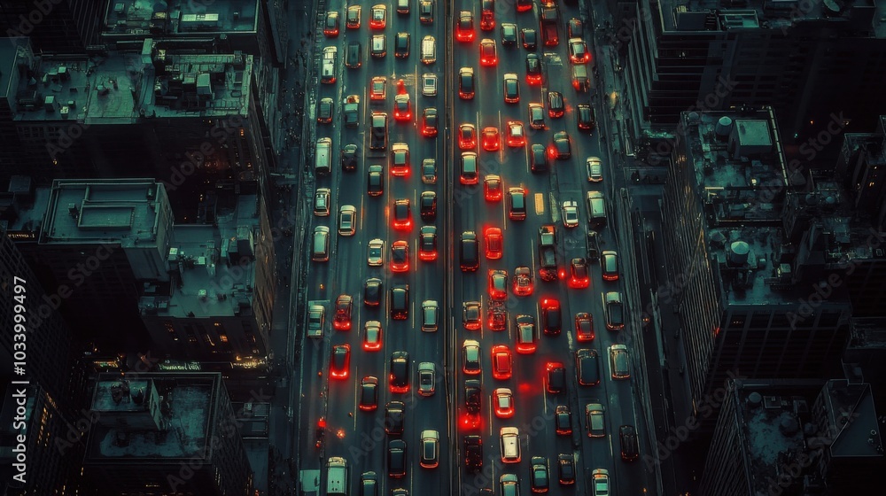 busy urban highway filled with cars stuck in a traffic jam. busy urban highway filled with cars stuck in a traffic jam.