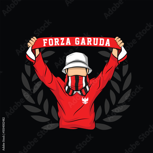 Ultras garuda mascot vector