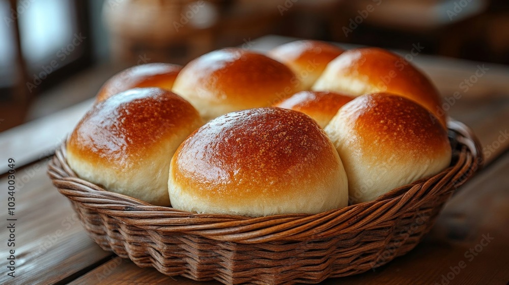 Freshly baked soft bread rolls. Freshly baked soft bread rolls.