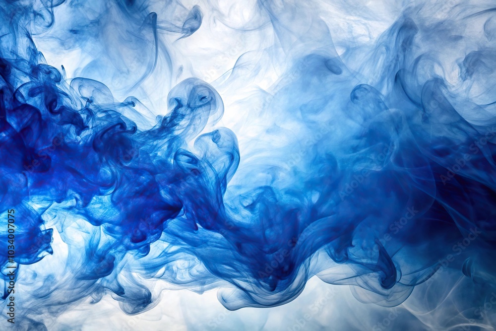 Abstract smoke painting background in blue and white Abstract smoke painting background in blue and white