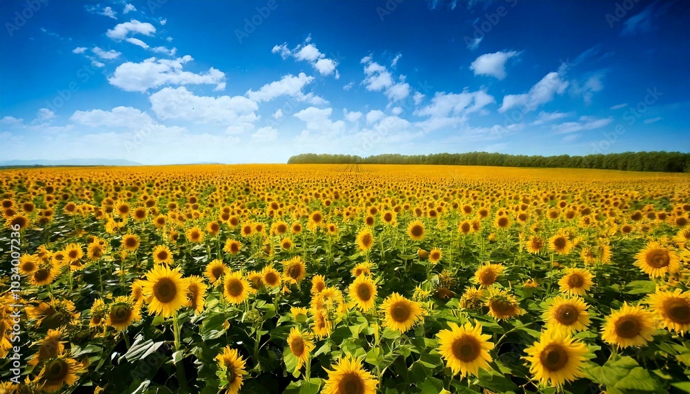 Fototapeta premium field of sunflowers