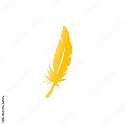 golden feather vector