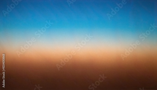 Soft Gradient Horizon. Blurred Earth and Sky Texture with Fading Orange to Blue, Perfect for Web Banners, Abstract Backgrounds, or Minimalist Design Projects with Ample Copy Space