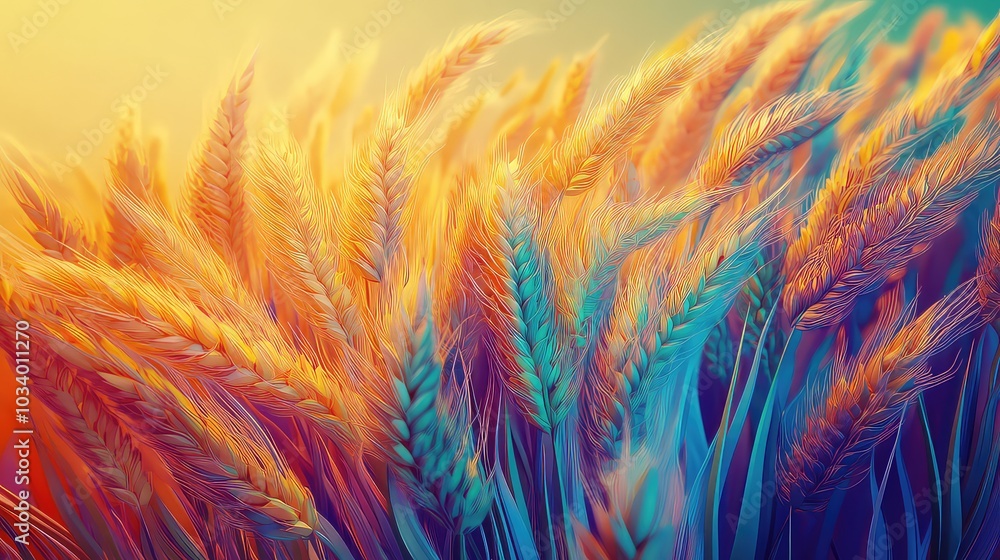 Beautiful Wheat Field, Generative AI